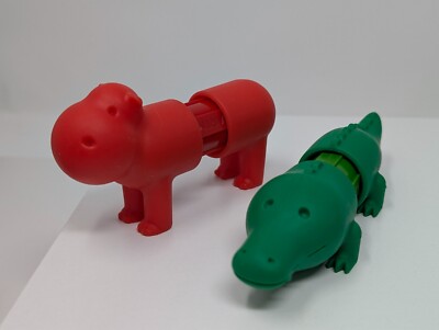 SmartMax First Safari Animals, Red Hippo & Green Alligator / Crocodile
