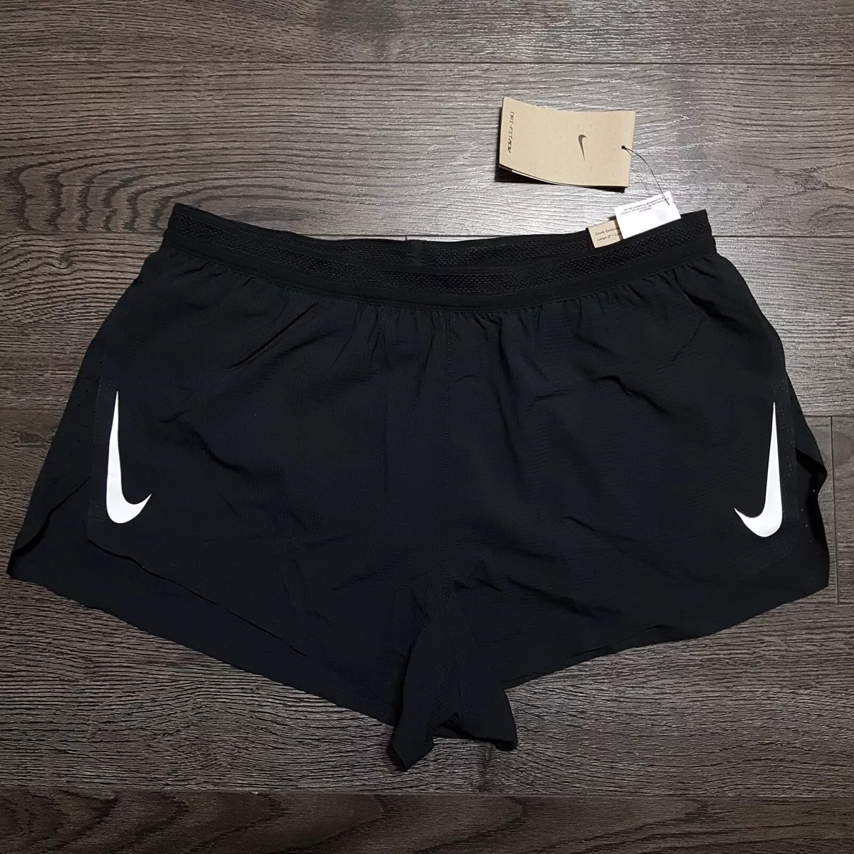 NIKE Aeroswift Dri-Fit ADV 2” Running Shorts Mens LARGE Black