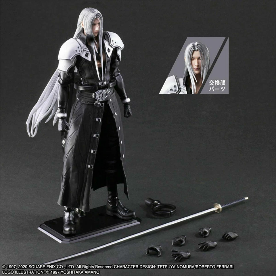 Play Arts Kai Final Fantasy VII Remake Sephiroth 11" Action Figure Statue Gift - Image 2 of 4