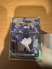 2025 Topps Now Road To Opening Day Yoshinobu Yamamoto Green /99 LA Dodgers