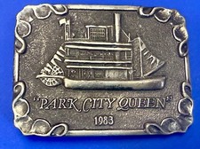 Park City Queen River Boat Michael Ricker VTG 1983 Limited Edition Belt Buckle