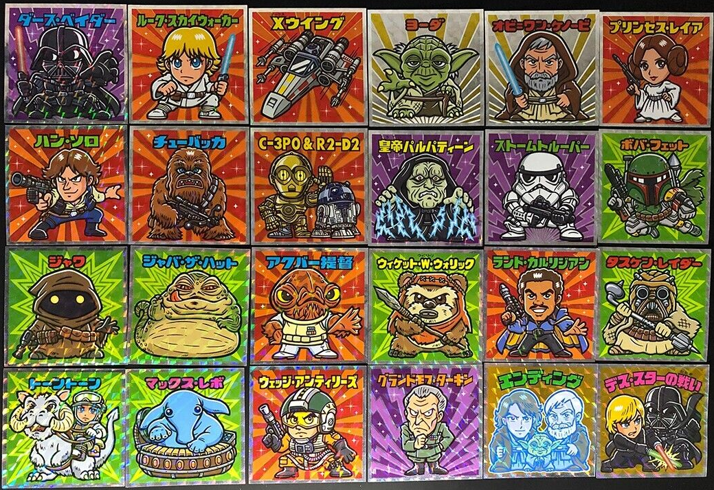 Star Wars Bikkuriman Stickers Seal All 72 types set Stickers