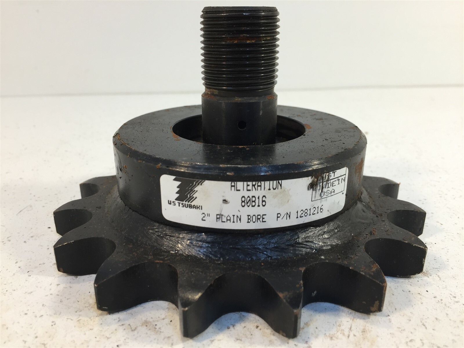 #40 Roller Chain Sprocket - 11 Tooth, 1/2" Bore, Type B Heat Treated (40B11H)