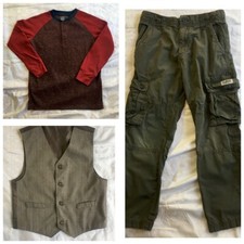 Boys Size 8 Mixed Lot of 3 pcs Pants Vest Long Sleeve Shirt OshKosh