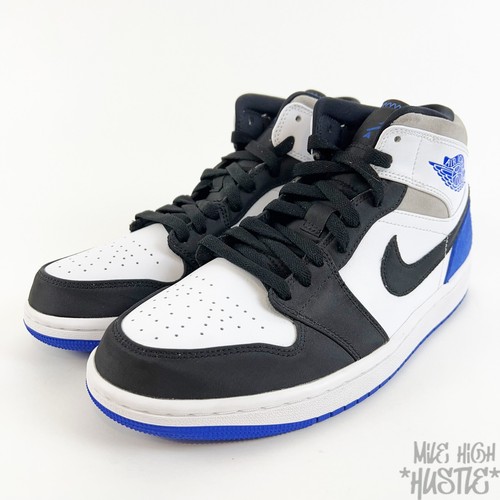 Air Jordan 1 Mid Royal Black Toe Men's 