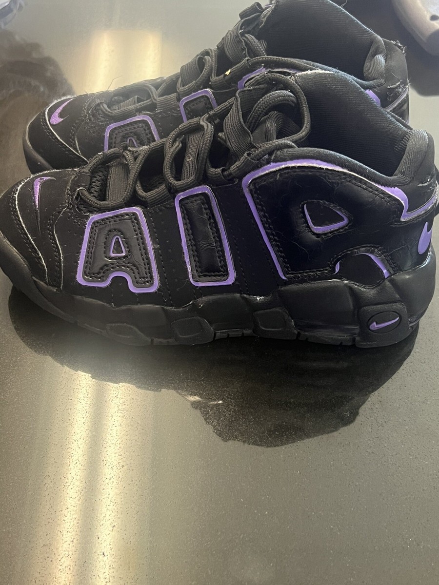 Nike Air More Uptempo PS Black Purple Kids Size US 2y Shoes DX5955  