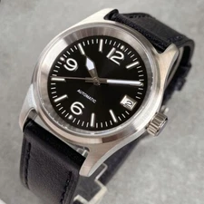 Tandorio 36mm Military Pilot Diving Simple Sapphire 20ATM NH Men's WristWatch