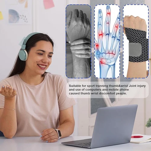 Ultra-Thin Wrist Brace Support for Carpal Tunnel, Pain Relief Arthritis Fitness - Bild 4 von 22