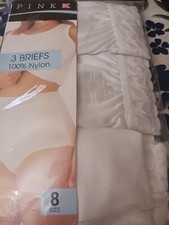 Kmart PINK K Nylon Lace Waist Briefs Size 8