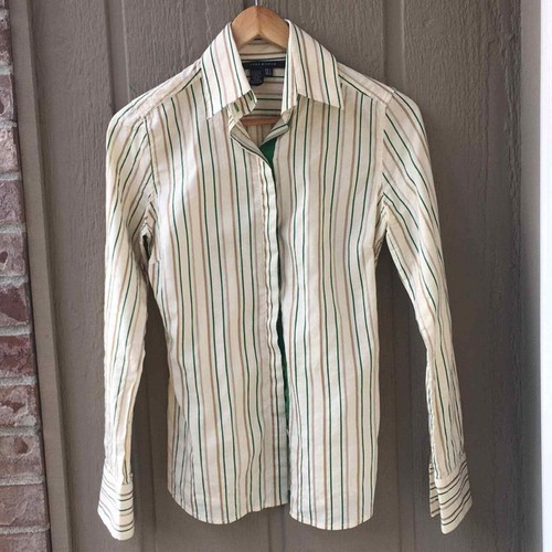 Zara women's button down striped work 