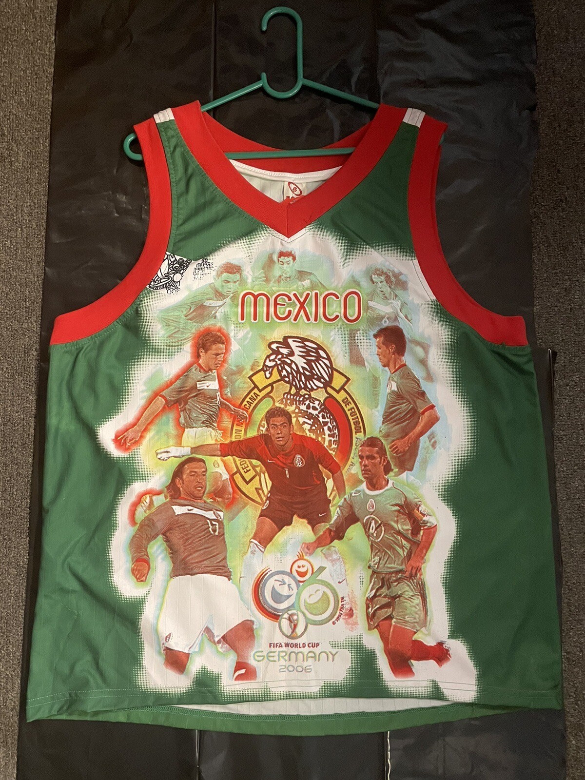 Mexico Jersey Large Mundial Alemania 2006 Manga Corta/short Sleeve