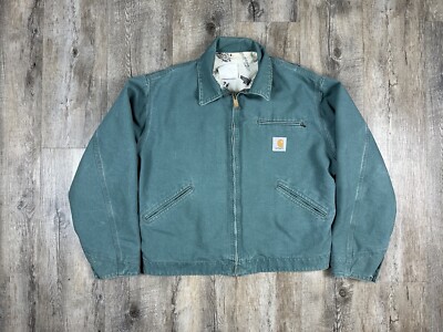 Special Carhartt Detroit Jacket Green No.cr263 Vintage Rare | eBay