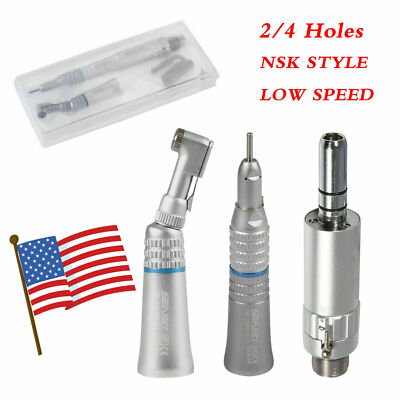 2/4 Hole Dental Slow Low Speed Latch Contra Angle Straight Air Motor rz