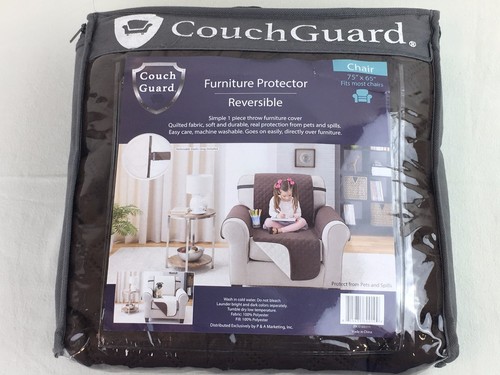Couch Guard Chair 75" x 65" One Piece Throw Furniture Protector Reversible - Picture 1 of 2