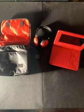 Red Onn portable Car DVD player Screen headphones case swivel monitor F