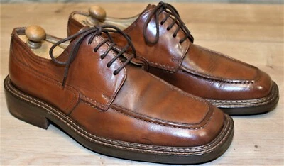Chaussures derby CARLO MORANDI tout cuir marron 6 US 5,5 UK 39 FR made in Italy - Photo 1/4