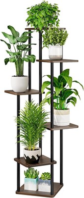 Versatile 6 Tier Indoor Plant Rack with Anti-Slip Feet - Perfect for All Spaces
