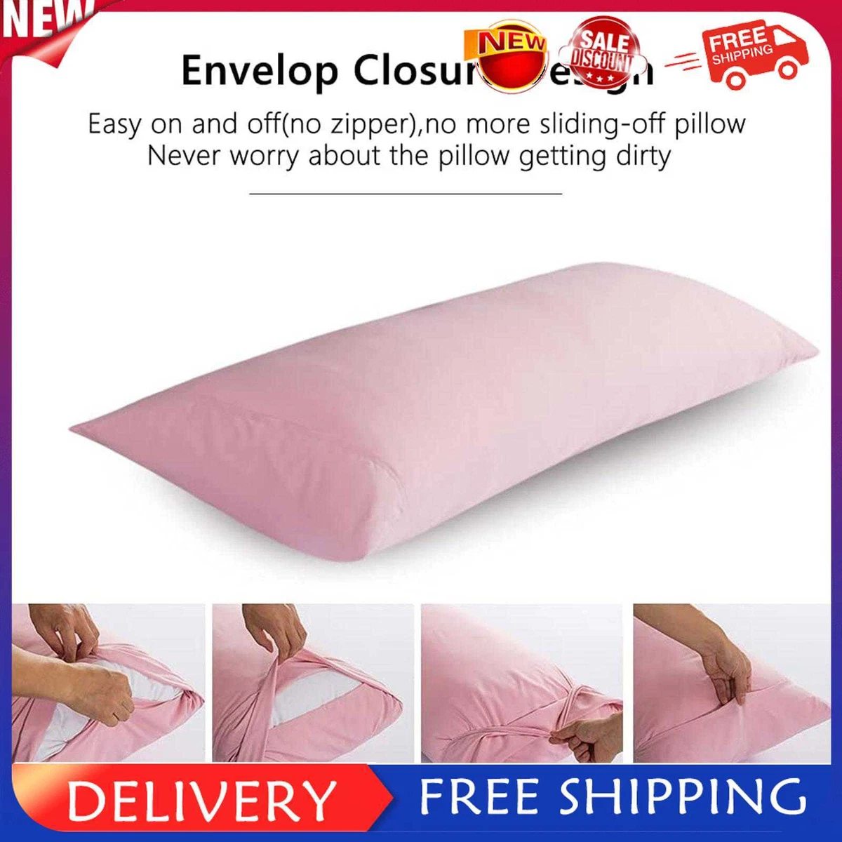 Full Body Pillowcase Sleeper Breathable Long Bed Throw Pillow