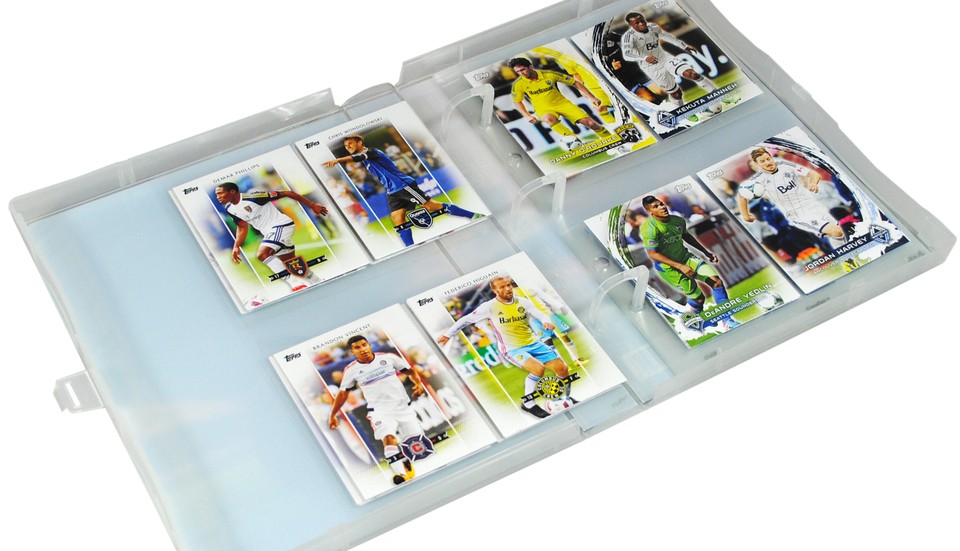 Soccer Card Storage Binder, with 25 Platinum 4 Pocket Pages, Holds 200