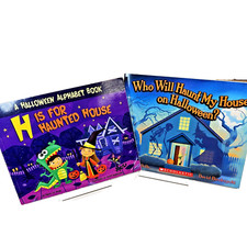Halloween Children's Book Lot of 2 - Haunted House Themed Paperback