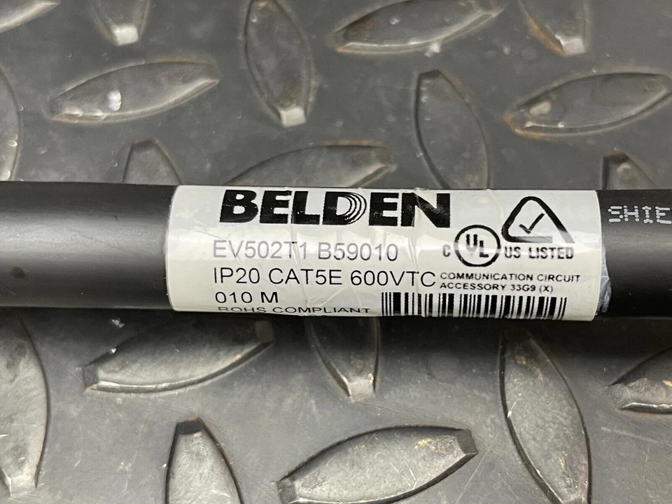 Belden EV502T1 B59010 DataTuff Ruggedized Cat 5e 600V TC IP20 RJ45 Cord Set 10M - Image 3 of 4