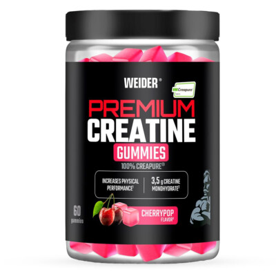 Premium Creatine Gummies Weider 60 Gummies Cherrypop (94,39EUR/1000g)