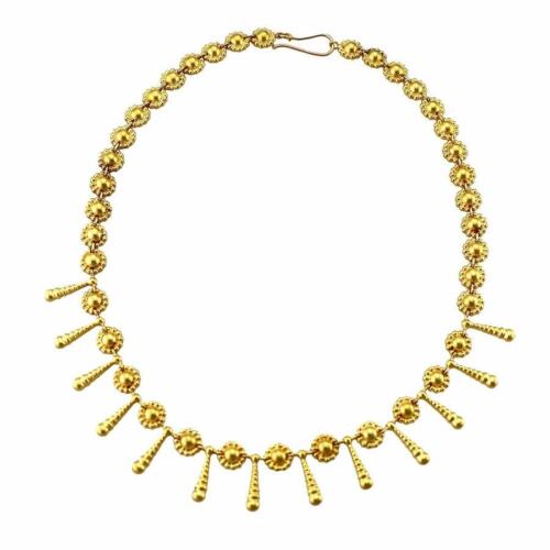 ILIAS LALAOUNIS 18k 750 Yellow Gold Heavy Collar Necklace 17.32" Length - Picture 1 of 6