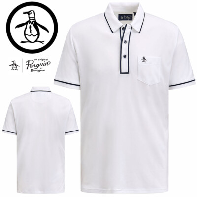 Original Penguin Eco Performance Earl Golf Poloshirt Bright White - NEU! 2023