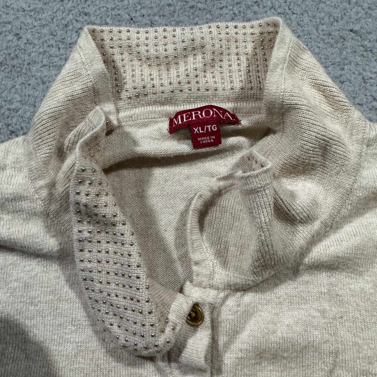 Pull Manches Longues Merona – Femme, Taille L, Bleu, Col Rond, Neuf Avec étiquettes