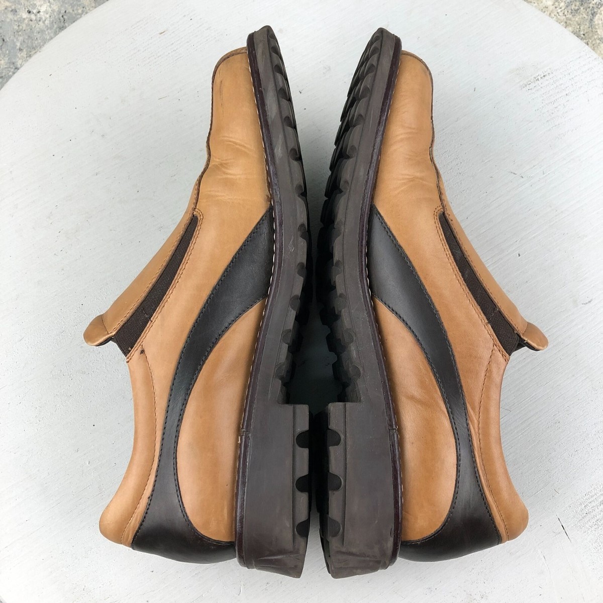 Donald J Pliner Leather Zip Slip-On‎ Shoes Womens 6 Tan Brown Comfort Loafers HELIO at Donald Pliner main image 3