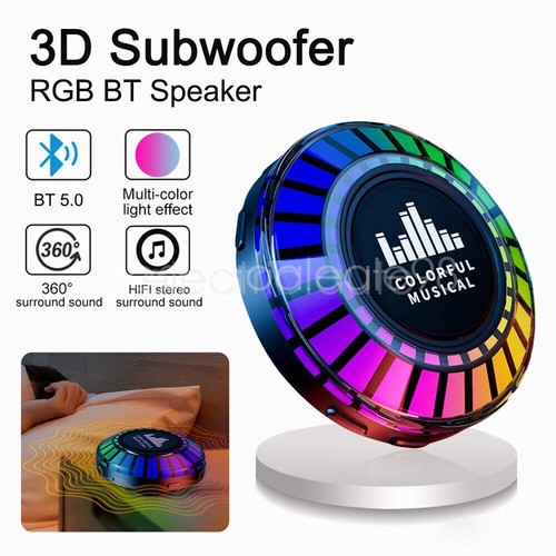 Altoparlante Bluetooth Wireless Conduzione Ossea Luce RGB 3D Subwoofer Suono Stereo - Foto 2 di 23
