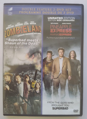 Pineapple Express (Unrated)/Zombieland (DVD, 2012, 2-Disc Set, Canadian)