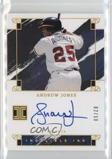 2024 Panini Impeccable Indelible Ink Holo Gold /10 Andruw Jones #II-AJ Auto 2oh
