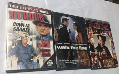 3 DVD Murder in Coweta County Andy Griffith Johnny Cash Walk The
