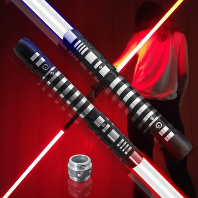 2pack 78Inch Dueling Metal Hilt Double Light Saber 16 RGB Colors 4 ModesSounds