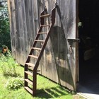 Vintage Industrial Library Hardware Mercantile General Store Rolling Ladder — photo 1