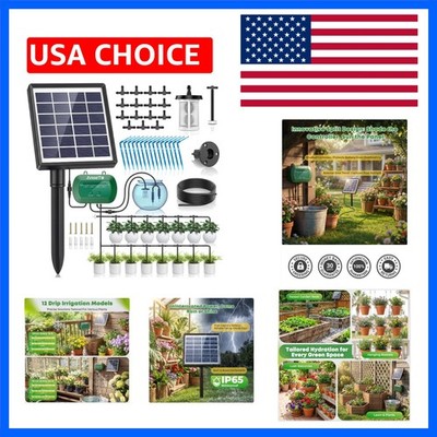 Solar Drip Irrigation System, Automatic Watering Kit with Split Design & Anti...