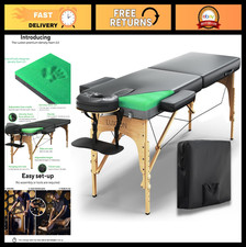 Portable Foldable Massage Table - Adjustable Height, 72" Long, 27" Wide, Spa Bed