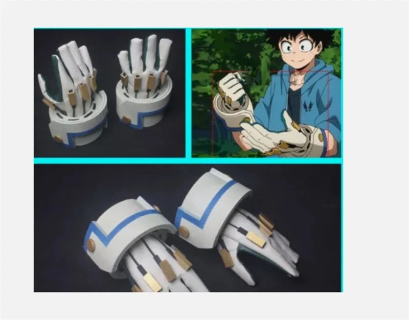 Guantes de la Fuerza Aérea My Hero Academia Izuku Midoriya Deku accesorios de disfraces utilería