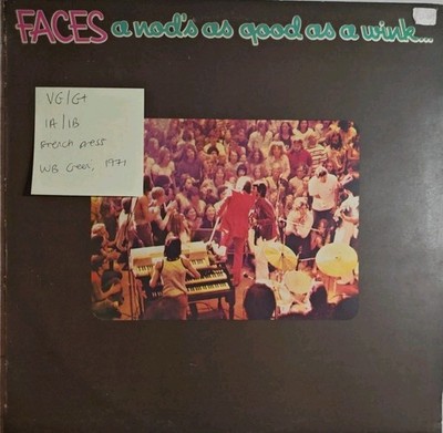 Faces A Nod's As Good As A Wink To A Blind Horse Vinyl Record VG/G+ K56006 1971
