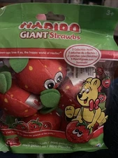 Haribo Giant STRAWBS Collectible Mini Plush, Scented Strawberry