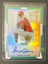 2019 Leaf Metal PG AA Classic George Klassen Green Prismatic Auto 10/10 Angels