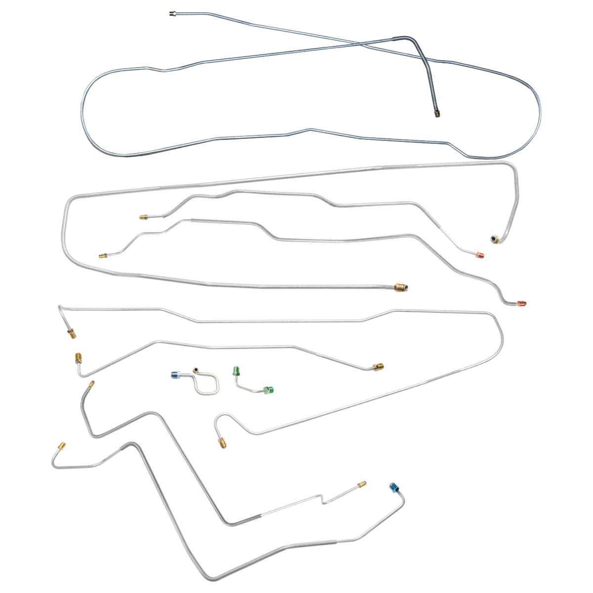 Brake Line Kit Complete Short Bed Power Disc 1972 K10 K15 K1500 OE Steel 10pc