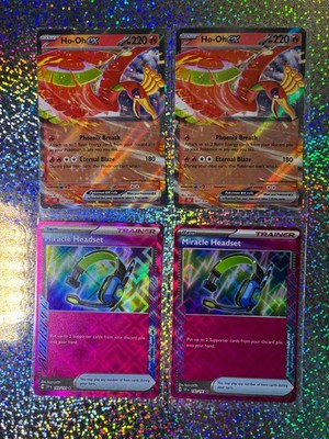 Pokemon TCG: 007/034 Ho-Oh ex; Rare Ace Spec 183/191 Miracle Headset