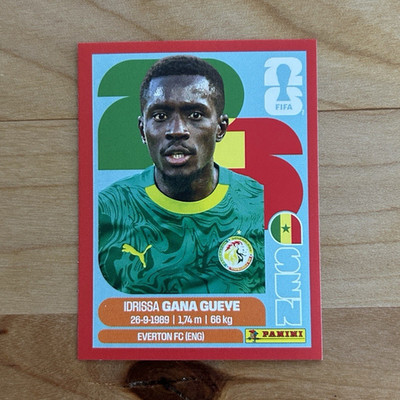 Idrissa Gana Gueye Panini FIFA World Cup 2026 Sticker Senegal RED Parallel. 
