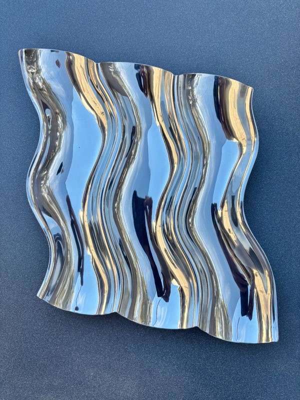 Sergio Asti designed ICM 'BOCA' tray dish Inox Made in ITALY stainless steel