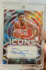 2023-24 Spectra Ralph Sampson Icons Auto #38/49 Rockets Autograph Card