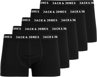 JACK & JONES Jungen Jachuey Trunks 5 Pack Noos Jnr Boxer Shorts schwarz Gr. 152
