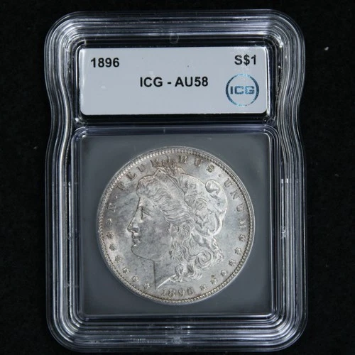 1896 Morgan Silver Dollar Almost Uncirculated AU58 Philadelphia Mint $1