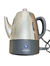 Mixpresso Percolator Coffee Pot Electric 4 Cup, Stainless Steel Coffee Maker